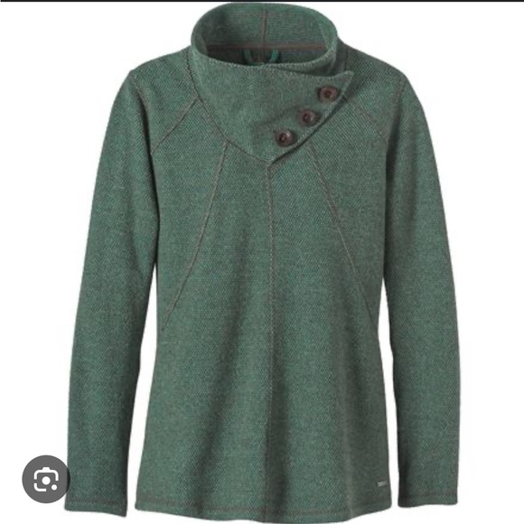 Prana Ebba Sweater -Teal/Large - Wool Blend - Picture 2 of 8